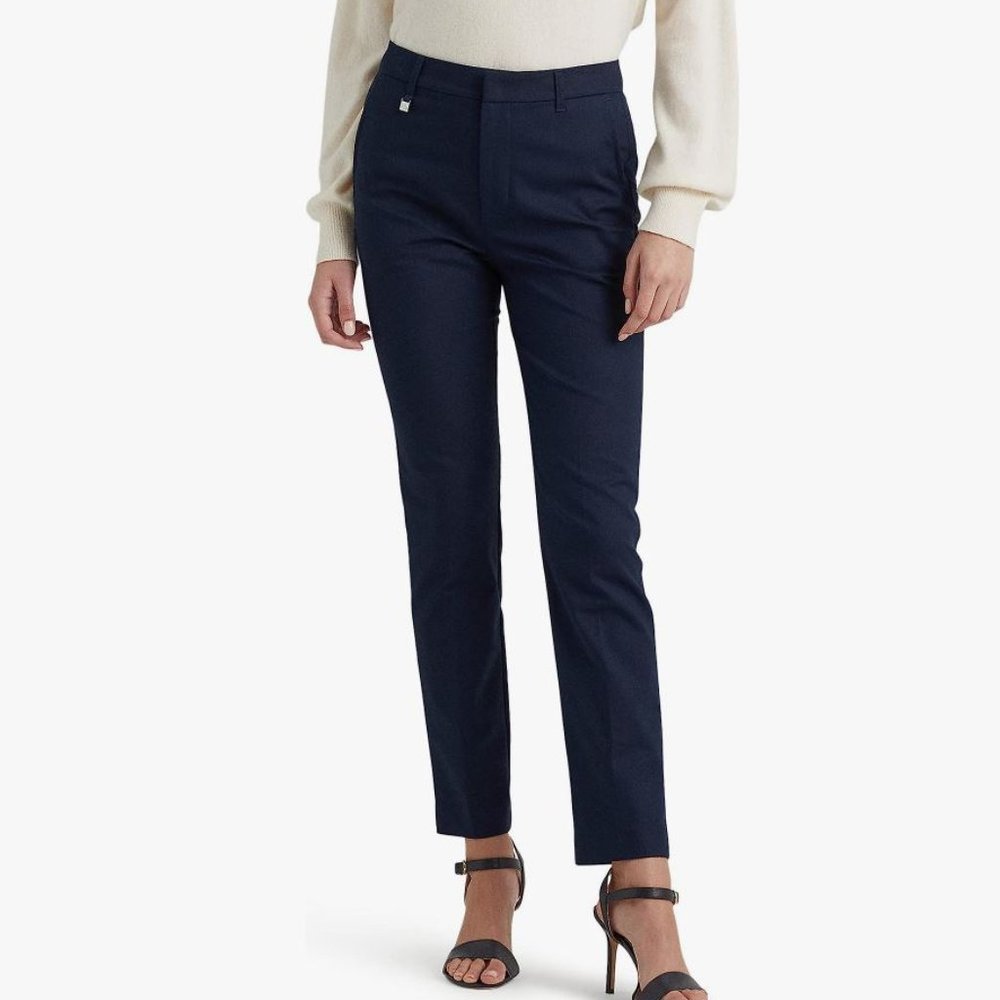 LAUREN Ralph Lauren Stretch Cotton Blend Pants - Size 14W